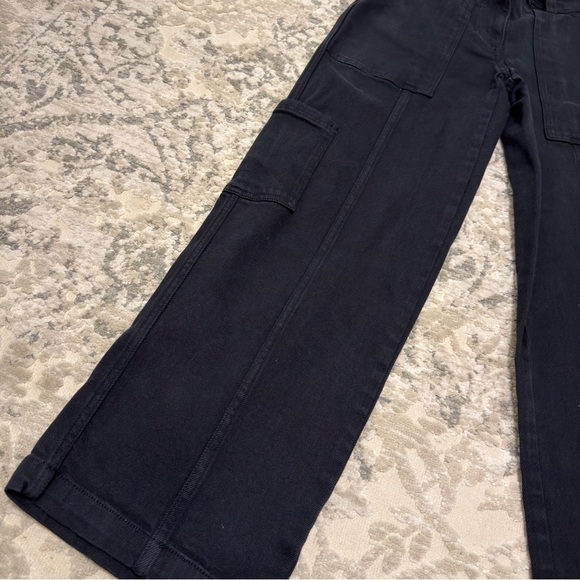 Aritzia Sunday Best Oscar Cargo Black Wide-Leg Denim Pants Size 2 Women’s - Picture 6 of 9